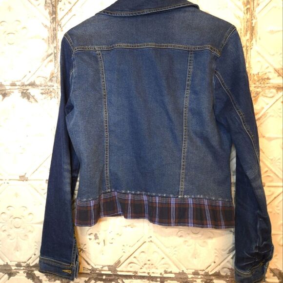 Nanette Lepore Embroidered Floral Denim Jacket Size M Cottage Costal Coquette - Picture 2 of 13